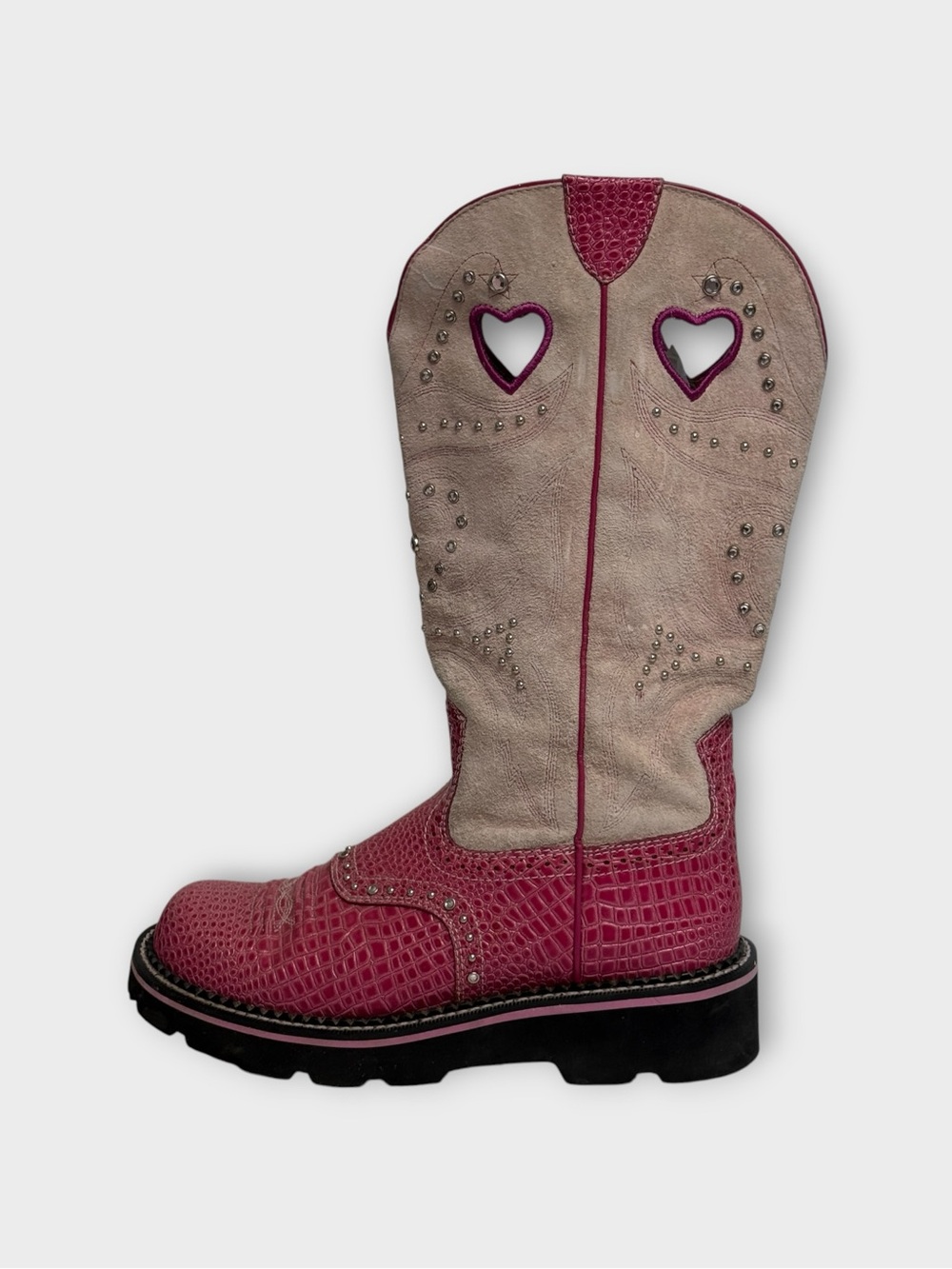 Ariat Rhinestone Heart Cutout Western Boots